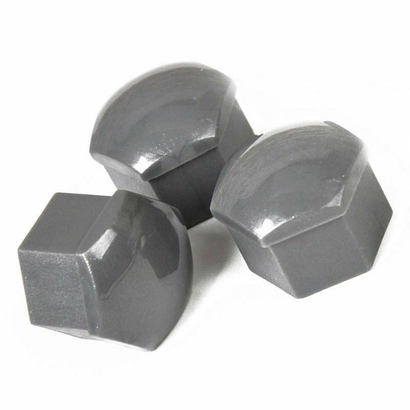 20pcs Car Wheel Nut Bolt Center Cover Gray 17mm Caps + 1x Clip for VW Audi EVU