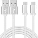 2pcs 6ft Micro USB Android Charger Cable Fast Charging Data Cord for Phone