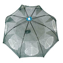 Fishing Net Shrimp Cage Nylon Foldable Fish Trap Net (White 8 Holes)