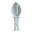 Manual Fish Scale Remover Scaler with Lid Fish Shape Home Kitchen Tool Blue