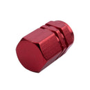 5 x Hexagon Car or Bike Dust/ Valve Caps - Red