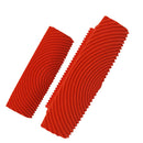 2pcs Rubber Imitation Wood Grain Wall Painting Decorative Roller Brushes