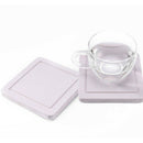 Yanqi White Drink Coasters Absorbent-White Square Coasters for Hot and Cold