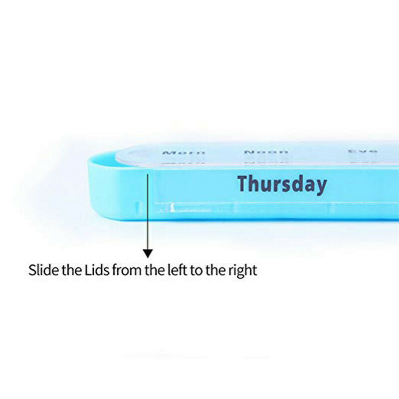 1Pc 28 Squares Weekly 7 Days Tablet Pill Box Holder Medicine Storage Organi N3M9