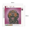 5D DIY Full Round Drill Diamond Painting Dog Cross Stitch Embroidery Kit