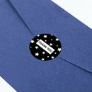 500pcs 1.5inch 8 Black Style Thank You Stickers Labels Sealing StickersB Hn