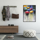 Painting By Numbers DIY Raining Street Hand Painted Canvas Oil Art Picture