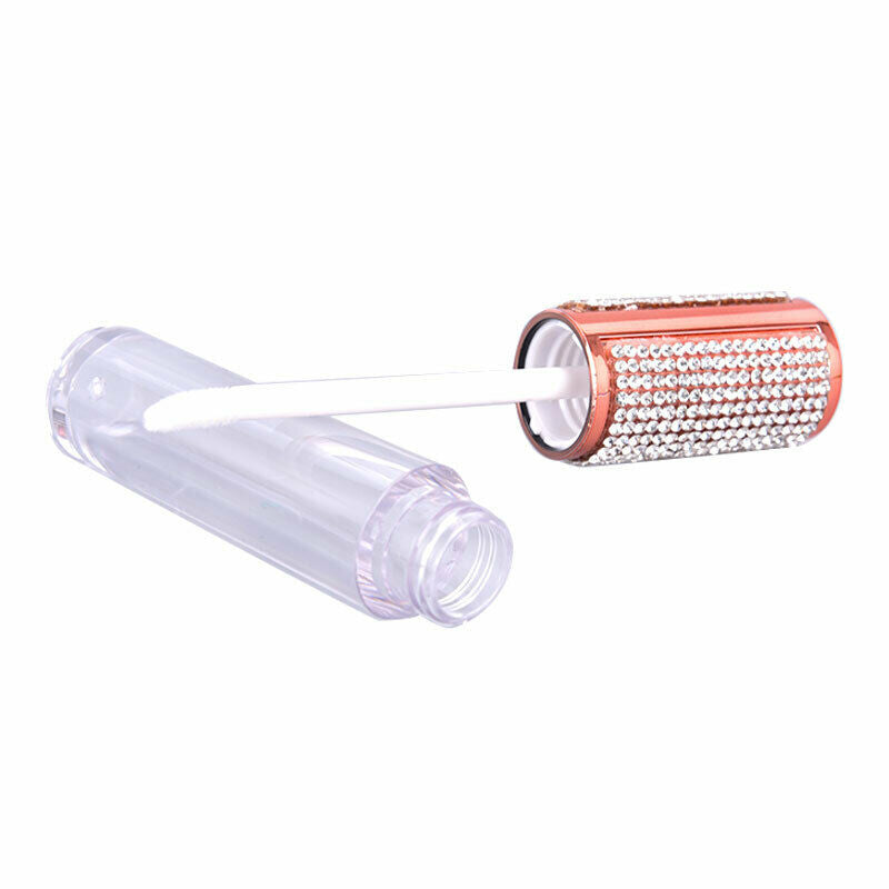 Crystal Rhinestone Lip Gloss Tubes Bulk with Wand Empty Lipstick Bottles 5ML Hn