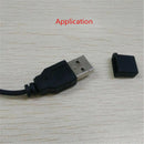 10Pcs Black Replacement USB Male Plug Caps Protect Cover Anti-dust Lids