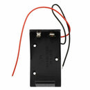 2 Pcs Black Plastic 9V Cells Battery Holder Case Box w Wired Leads V4I1