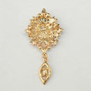 Fashion Blue Rhinestone Crystal Tear Drop Brooch Wedding Party Jewelry