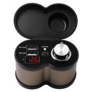 CS-834A4 Motorcycle Dual USB Charger Cigarette Lighter Socket w/ Voltmeter