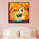 Cartoon Cat 5D DIY Full Round Drill Diamond Painting Mosaic Kit for Decor
