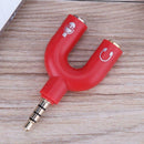 3.5mm Stereo Audio Jack Earphone Headphone 2 Way U Splitter Adapter