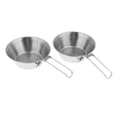 2 Pieces Stainless Steel Foldable Camping Bowls Outdoors 2 Bowls