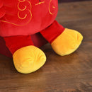 22cm 2021 New Year Chinese Zodiac Ox Cattle Plush Toys Cute Red Cow Mascot D Nw