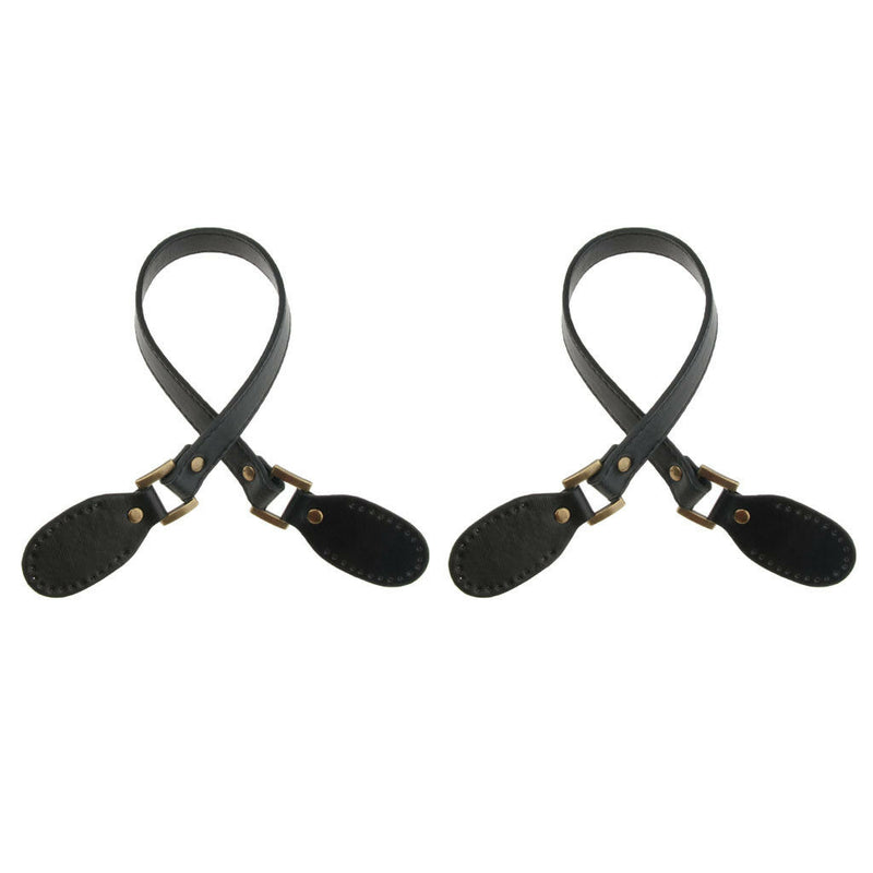 4PCS Bag Handle Handbag Strap Replacements DIY Bag Accessories Black+Brown
