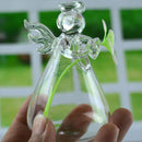 Clear Glass Angel Shape Flower Plant Hanging Vase Container Decor Plants Bottle