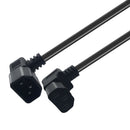 Angle IEC 320 C13 To C14 AC Power Extension Cord Female To Male For PDU UPS