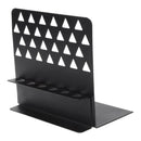 Black New Creative Metal Bookends with Pen Holder Desk Organizer Stand Offi