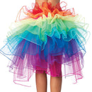Rainbow Neon Rave Dance Ballet Tutu Ruffle Tiered Fancy Skirt Clubwear Xmas ES