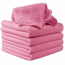 Microfibre Cleaning Cloths, 5 Pack, Pink, Soft Microfibre Dusters, Machine