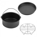 1X(7 Inch Fryer Accessory 3 In 1 Multifunctional Air Fryer Accessories Set