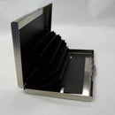 Mens Stainless Steel Pocket Credit ID Card Mini Wallet Holder Pocket Case Box OZ