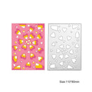 3pcs Geometry DIY Craft Cutting Dies Stencil Scrapbook Embossing Album Card
