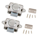 2x Push Button Drawer Cupboard Catch Lock Latch for Trailer Boat Cabinet