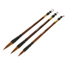 3 Pieces Chinese Calligraphy Brushes Weasel Wolf Hair Writing Painting Art Craft