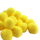 200Pcs Vibrant Colours Fluffy Small Craft Pompoms 18mm Yellow