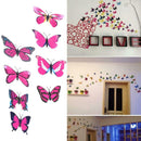 12pcs PVC Butterfly Wall Stickers Wedding Party Butterflies Deor Rose Red