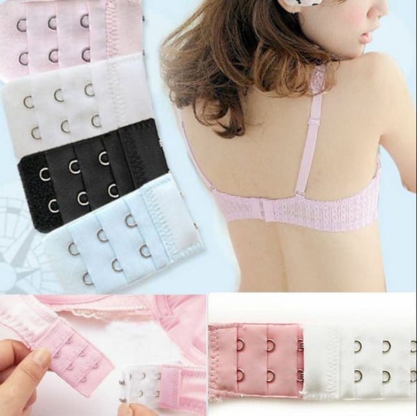 5 Bra Extenders Strap Extension Lengthened adjustable Replacement Buckle 2 Hooks