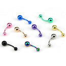 9Pcs/Bag Ball Belly Button Bar Navel Ring Barbell Body Piercing Women JewelES