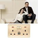 1X(Uk Standard Switched Socket 146 Type 13A With Dual Usb Wall Power Outlet