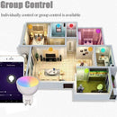 2Pcs 6W Wifi Smart Led Light Bulb , Gu10 Rgbw Dimmable Light Cup , Compatib