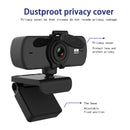 Rotatable USB 2K Webcam with Mic HD Web Camera for PC Laptop Streaming Studying