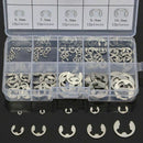 120Pcs Stainless Steel E-Clip Retaining Snap Ring Circlip Kit 1.5mm to 10mm