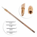 4 Pcs Ventilating Needles +1 Brasss Holder Make/Making/Repair Lace Wigs Tou B1L6