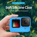 Silicone Camera Protective Case Lens Cap Set for GoPro Hero 9 Hero9 (Blue)