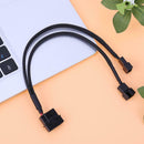 4pin IDE Molex to 2-Port 3Pin/4Pin Cooler Cooling Fan Splitter Power Cable