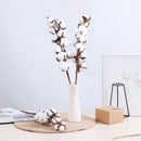 Naturally Dried Cotton Stems Artificial Flower Floral Decor Valentines L_XR3C