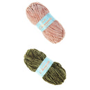 2pcs Soft Chenille Yarn Polyester Yarn Wool Thread for Hand Knitting Crochet