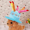 Dogs Pet Dog Birthday Caps Hat with Cake Candles Design Birthday Party Cost H1Q5