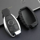 1 Set For Mercedes-Benz Carbon Fiber Smart Car Key Case Cover Fob Holder