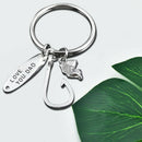 Love you Dad Charm Fish Hook Chain Ring Keychain Keyring Key Fob Metal Gift GPZ