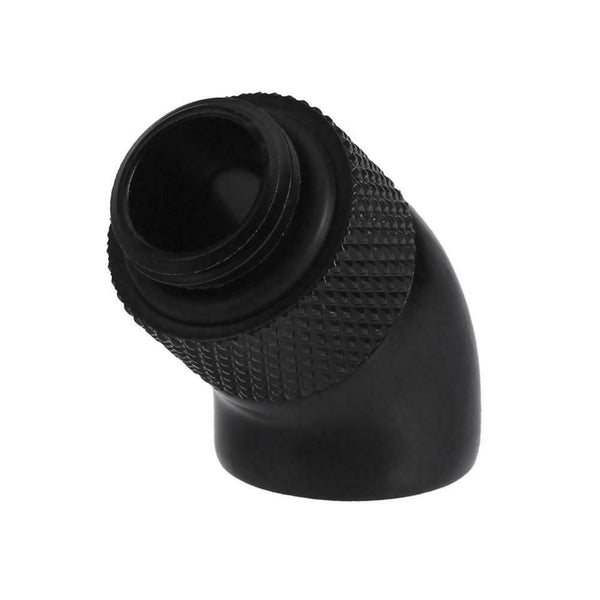 G1/4 Screw Thread 45 Degree Elbow Rotation Brass Connector Fitting(Black)
