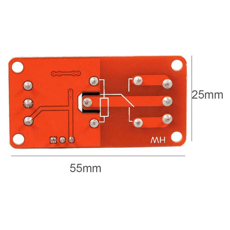 HW-803 1 Way Relay Module w/Optocoupler Isolation High Low Trigger (12V)