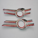 2 Sets Fog Light Lamp Cover Bumper Grille Trim Bezel for VW Passat CC 09-11